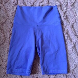 aerie Purple Bike Shorts with High-Waisted Design and Stretchy Fabric